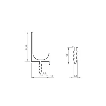 Profil UKW 5, L-2,7 m / LC