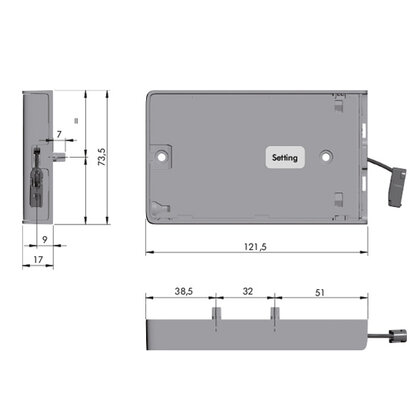 Sklopný lankový mechanizmus KIARO EASY 22-150 soft - antracit