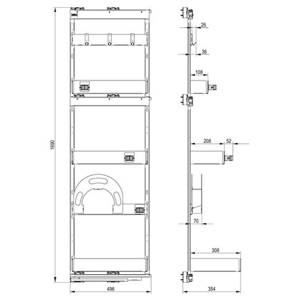 HOUSE MASTER H=1700 mm, do 500 mm/Rejs