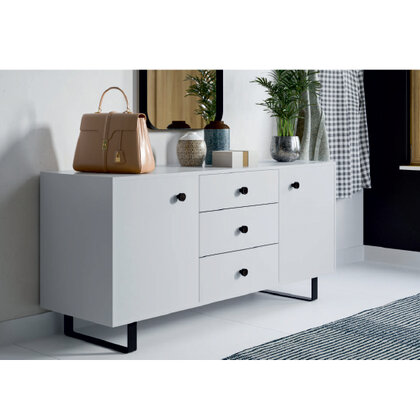 Nábytková noha NS37-120-370-L2 bez regulácie čierna / Gamet 