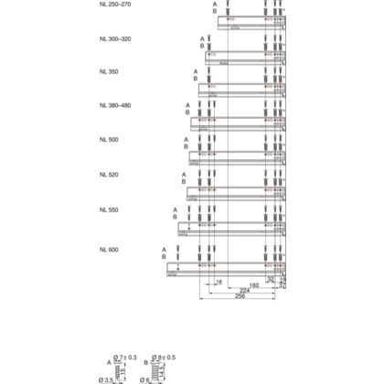 Skrytý pl. MOVENTO 300 mm,TIP-ON BLUMOTION 40 kg bez spojky