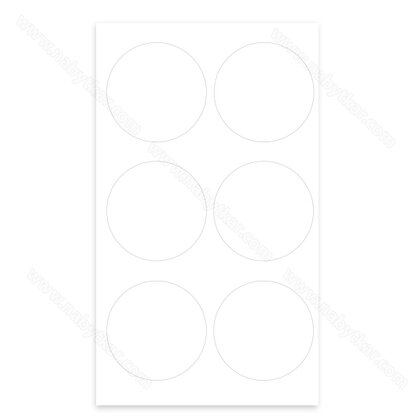 Krytky samolep.fi 40 mm W980 SM biela (1 plátok= 6 krytiek) nr.320