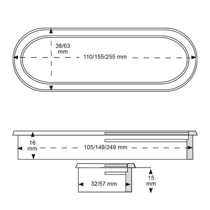 Prechodka kábla  SALSA , inox / SISO