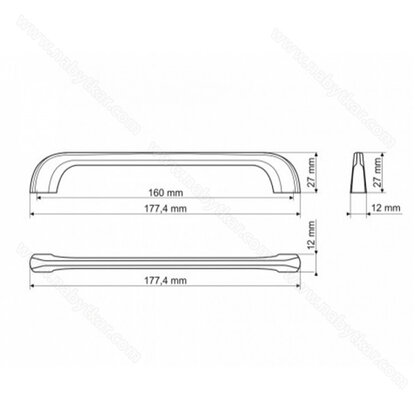 Madlo UU05-160mm inox / Gamet Madlo UU05-160mm inox / Gamet