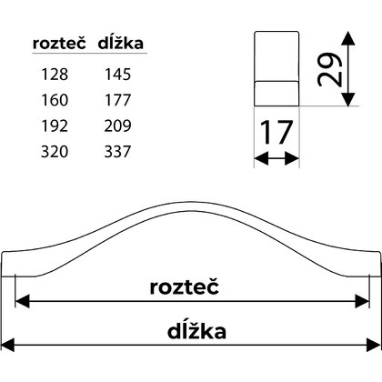 Madlo UU16- inox / Gamet Madlo UU16- inox / Gamet