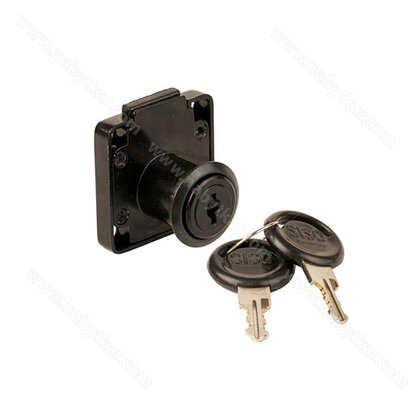 Zámok štvorcový SISO, čierny