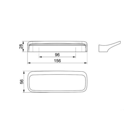 Madlo C-6173 P61 , čierna matná / Nomet