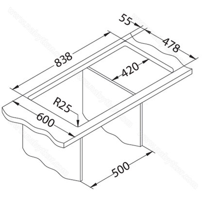 Drez LINE 20 MAXIM, 860x500x190 /alveus Drez LINE 20 MAXIM, 860x500x190 /alveus