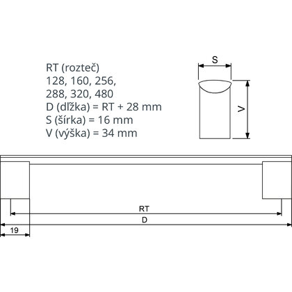 Madlo ME-9309/ hliník / Decoris