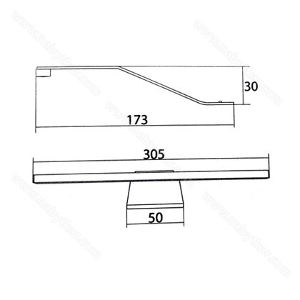 LED stopkové svietidlo - T-350, 4 W, DC12V,  mal.striebro