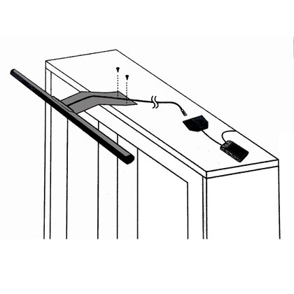 LED stopkové svietidlo - T-350, 4 W, DC12V, biela neutrál, čierme 