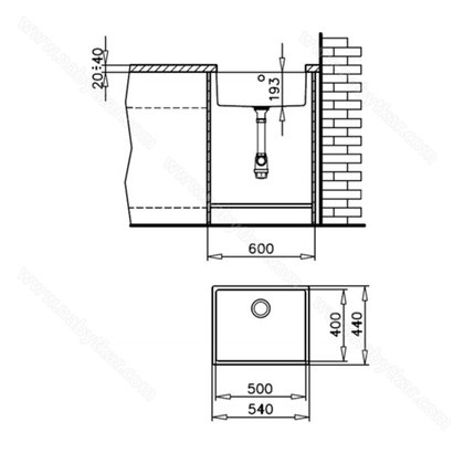 Drez LINE BE 50X40 R15, pod dosku /Teka Drez LINE BE 50X40 R15, pod dosku /Teka