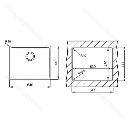 Drez LINE TOP 50X40 R15, na dosku /Teka