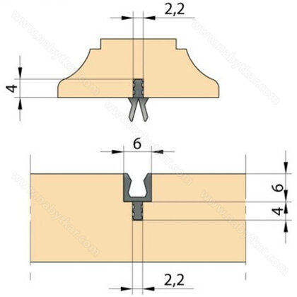 Spojovacia lamela Klipex Miniklick (samec-samica), hnedá
