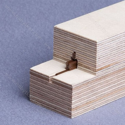 Spojovacia lamela Klipex Miniklick (samec-samica), hnedá