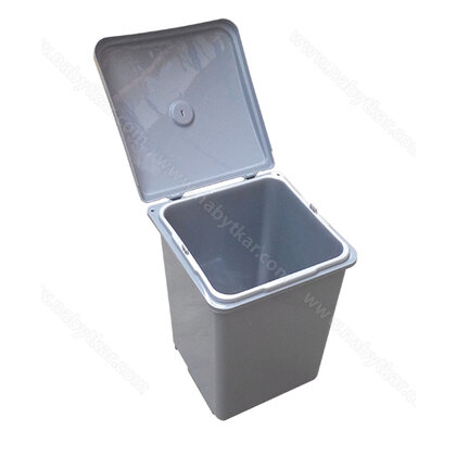 Kôš na odpadky s autom.otváraním 1 X 13L 235x245x362mm, sivý /LC