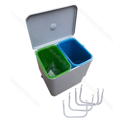 Kôš na odpadky s autom.otváraním 2 X 8L 312x237x340mm, sivý /LC Kôš na odpadky s autom.otváraním 2 X 8L 312x237x340mm, sivý /LC