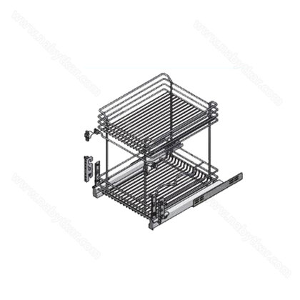 Cargo MINI spodné uch.,skrytý plnovýsuv s tlmením Hettich, chróm 
