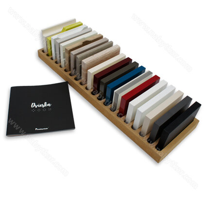 Vzorkovník Akryl. a MDF dvierok na podstavci L-625mm Vzorkovník Akryl. a MDF dvierok na podstavci L-625mm