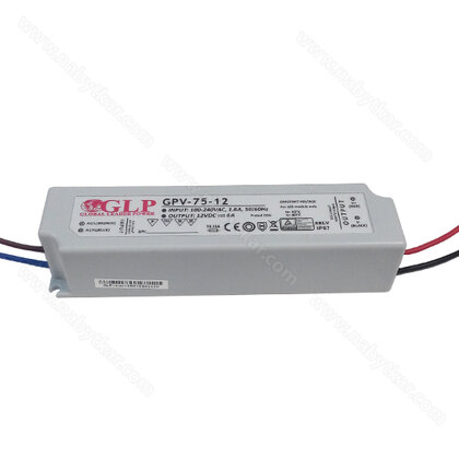 LED Trafo Vodeodolné12V, 75W; 6,25A IP67/ GPV