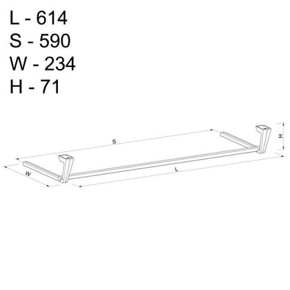Vešiak Z-6841A-590 P61 , čierna matná / Nomet