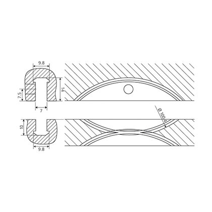 Spojovacia lamela  CLAMEX P Medius 14/10  (1kpl:dve casti :samec- samica )