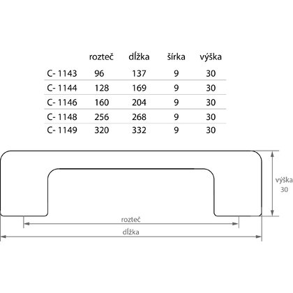 Madlo PL TECHNO,nový typ, inox