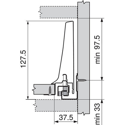 Antaro bočnice 378K5002SA,500 mm,  šedé / Blum 