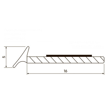 Lišta tesn.na prac.dosku a zástenu / Rehau (1ks:5 bm)