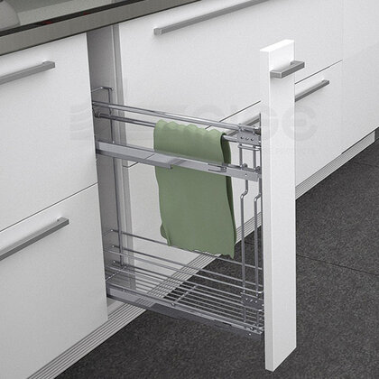 Cargo košík "15" GREEN LINE 002P, bočný-s tlmením,na utierky, chróm / SIGE