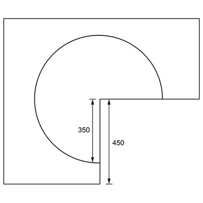 Erg.roh.karusel 363 ME fi 700mm, do 900x900 korpusu, ANTRACIT /SIGE
