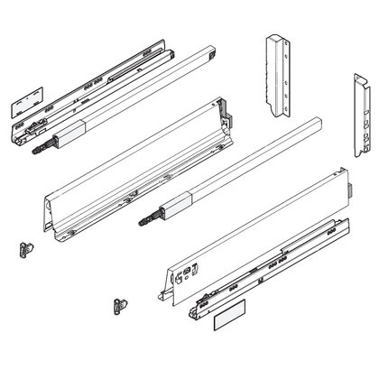 T-BOX ANTARO Blumotion 500mm 30kg typ D, BIELY - KOMPLET