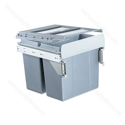 Kôš na odpadky IR630, 27+27l, tlmiaci doťah a uch.na dvierka,do 600 mm (562-568x403x358) sivý /Irone Kôš na odpadky IR630, 27+27l, tlmiaci doťah a uch.na dvierka,do 600 mm (562-568x403x358) sivý /Irone