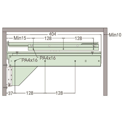 Kôš na odpadky IR320, 11+11l, s tlmením a uchytením na dvierka, do 300 (264-268x403x358),sivý /Irone