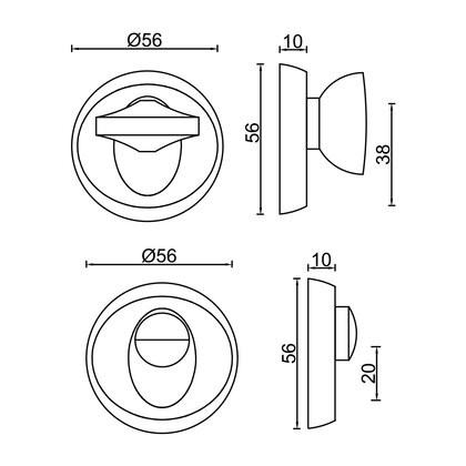 Rozetka na WC K-008-02 ASTRA-KOMETA