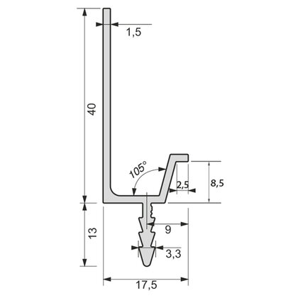 Profil UKW 25, L-3,5m