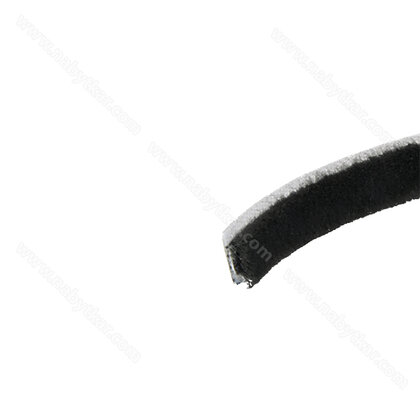 Štetina 14x6mm dorazová, široká WIDE  - nasúvacia -ČIERNA - bez lepu (1bal- 150 bm) /Laguna