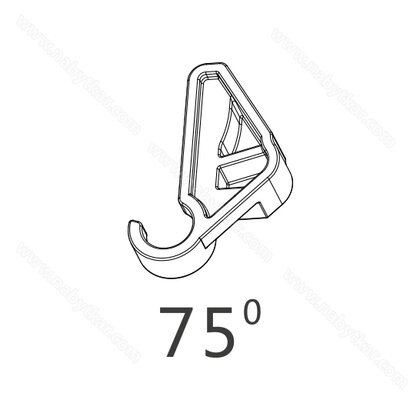 Obmedzovač uhla otvorenia pre TOP-STAYS  SQ 75° / DTC