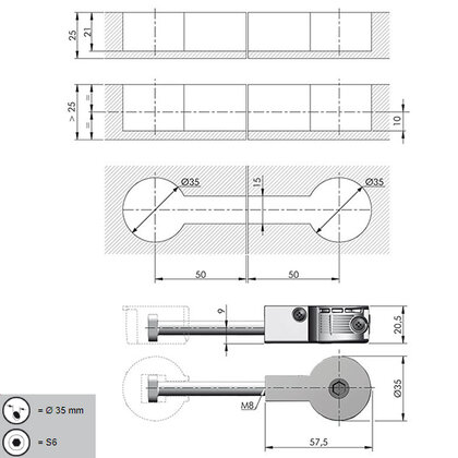 Spojovacia skrutka QUICK na PD M8X100 mm