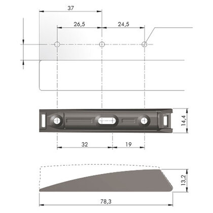 K-PUSH TECH systém na dvierka naložený 37mm biely