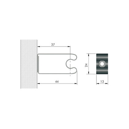 Kovový klips 37 mm na cokel ( sada : 20 ks)