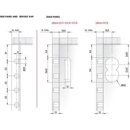 Závesné kovanie LIBRA H2 s 3D uchytením a príslušenstvom  Závesné kovanie LIBRA H2 s 3D uchytením a príslušenstvom