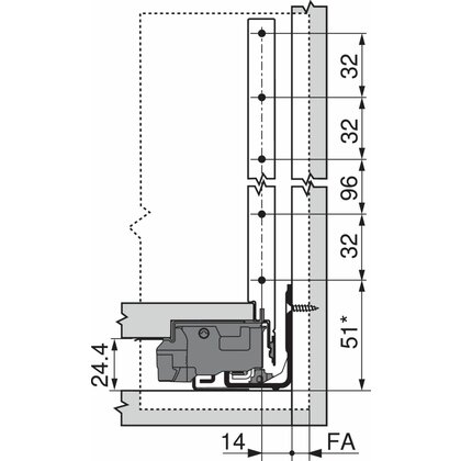 Legrabox, bočnice 770F5002S Orion sivá matná, 500 mm /Blum Legrabox, bočnice 770F5002S Orion sivá matná, 500 mm /Blum