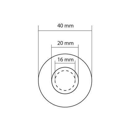 Vešiak F260 16x50 čierny mat