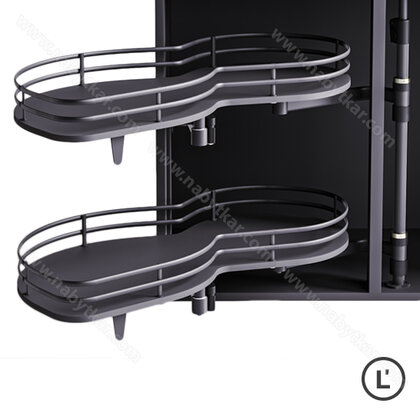 Erg.roh.kôš ASTON "90" 2 pol. ľavý s tlmením, antracit / Iron Line