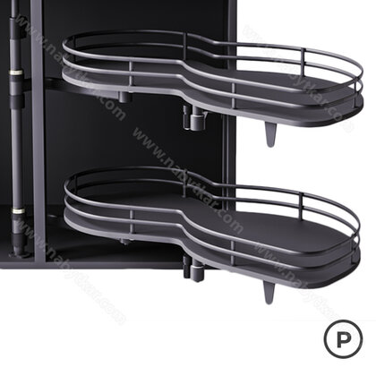 Erg.roh.kôš ASTON "90" 2 pol. pravý s tlmením, antracit / Iron Line