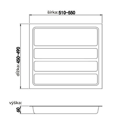 Príborník LUX do 600mm (550x490x60) Príborník LUX do 600mm (550x490x60)