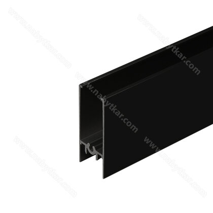 Profil vodorovný RAMA 18 mm, čierny industrial 2m  /Laguna