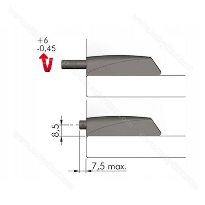 K-PUSH TECH systém na dvierka naložený silný 20mm s magnetom, biely K-PUSH TECH systém na dvierka naložený silný 20mm s magnetom, biely