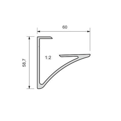 Uchytenie Alu na stenu pre policu 18 mm